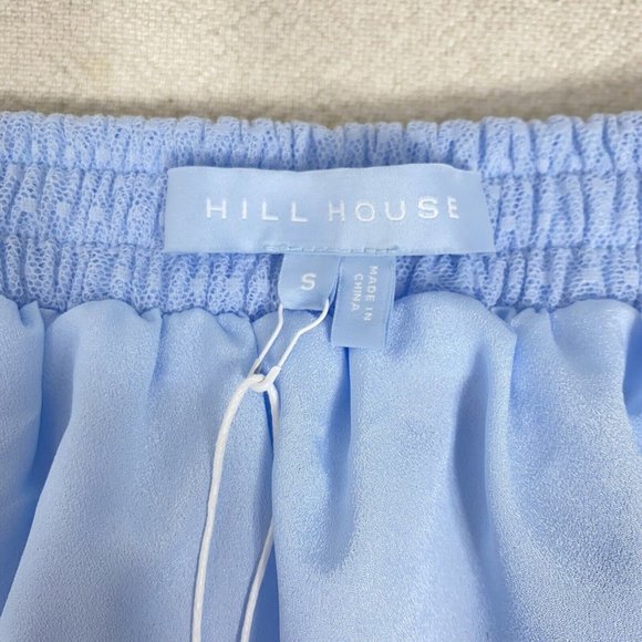 NWT HILL HOUSE HOME Small Pandora Tulle Midi Skirt Baby Blue Elastic Waist $250 - Picture 10 of 12